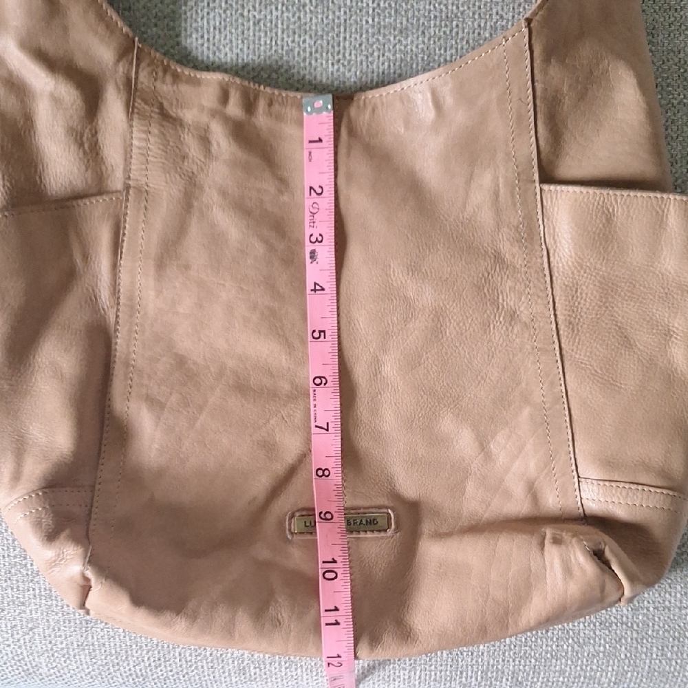 Elegant Lucky Brand Tan Leather Shoulder Bag - Picture 10 of 10